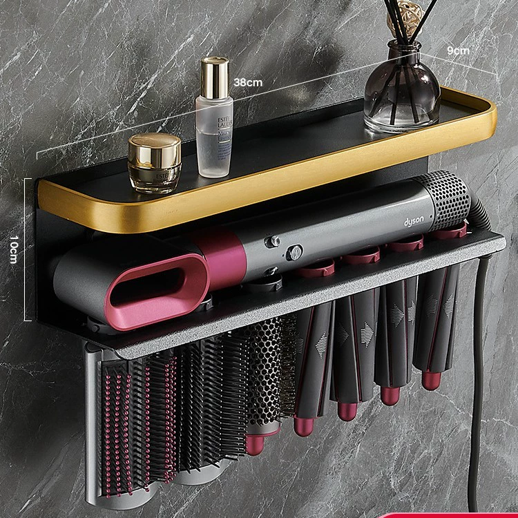 Крепление для фена Dyson без сверления, держатель для полотенца в туалете, настенное хранение для фена и стайлингового стержня