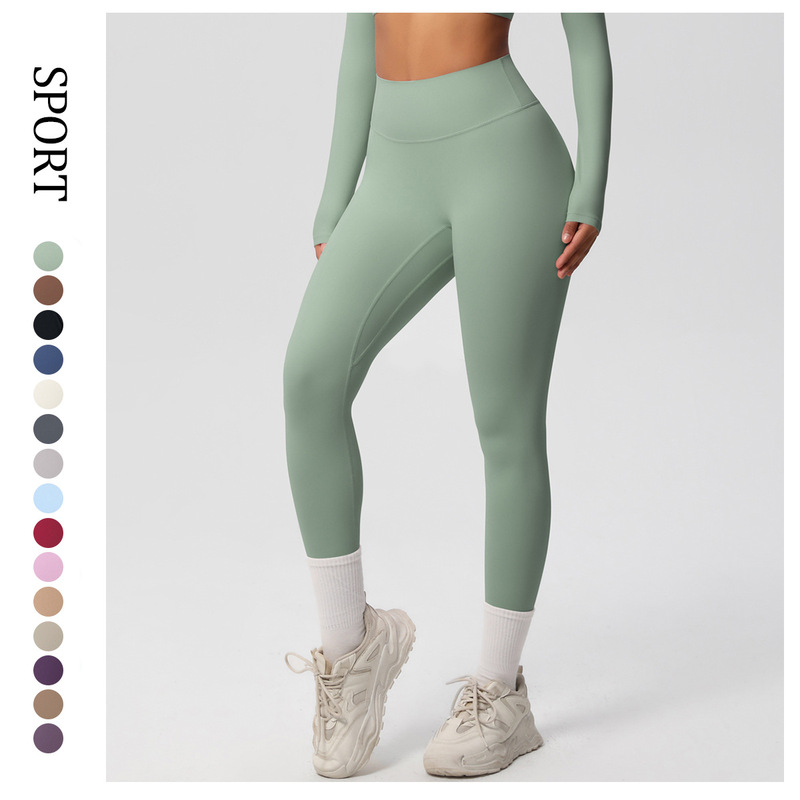 European and American High Waist Sanding Nylon Yoga Pants Cloud Sense Outdoor Sports Tight Pants Quick-drying Breathable Running Fitness Pants European and American High Waist Sanding Nylon Yoga Pants Cloud Sense Outdoor Sports Tight Pants Quick-drying Breathable Running Fitness Pants