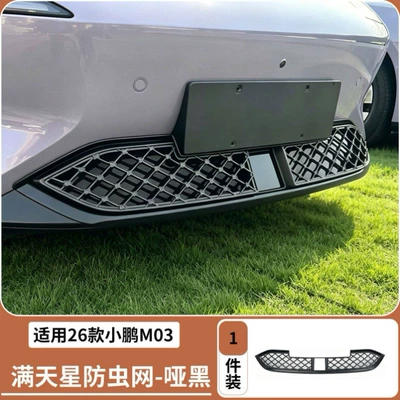 Suitable for 24-26 Models of Xpeng Automobile anti-insect net - 26-models-of-xpeng-m03-all-in-one-insect-proof-net-without-stars-bright-black