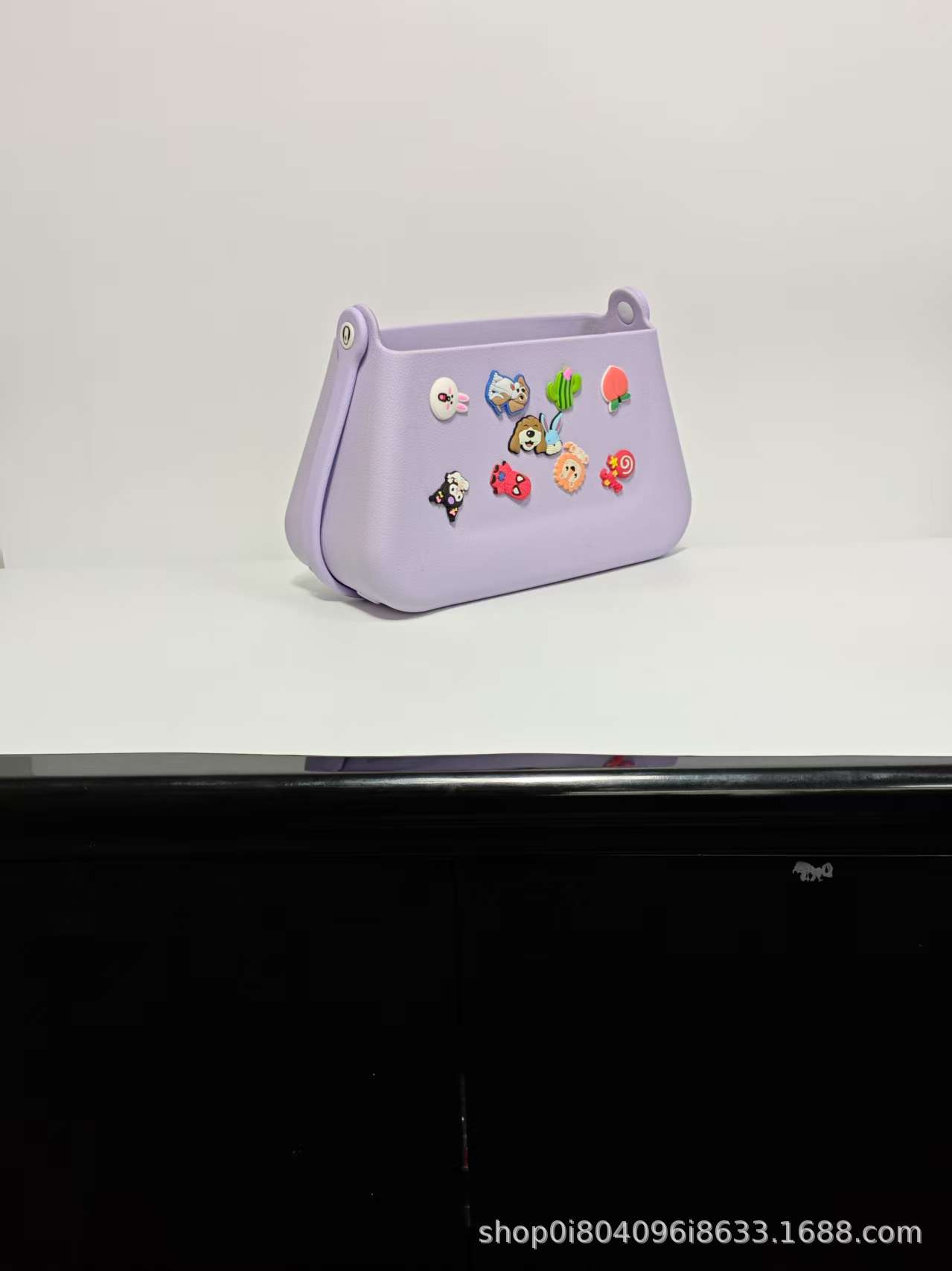 EVA Handtasche mit Tragegriff, Trend-Kosmetiktasche mit Lochdesign, Schultertasche, DIY-fähig, Cartoon-Zubehör, Umhängetasche, Lagerbestand verfügbar