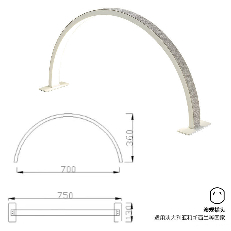 Nuevo medio mes de manicura lámpara LED protector de ojos manicura pestañas bordado lámpara de brillo de salón de belleza especial lámpara de horneado lámpara transfronteriza