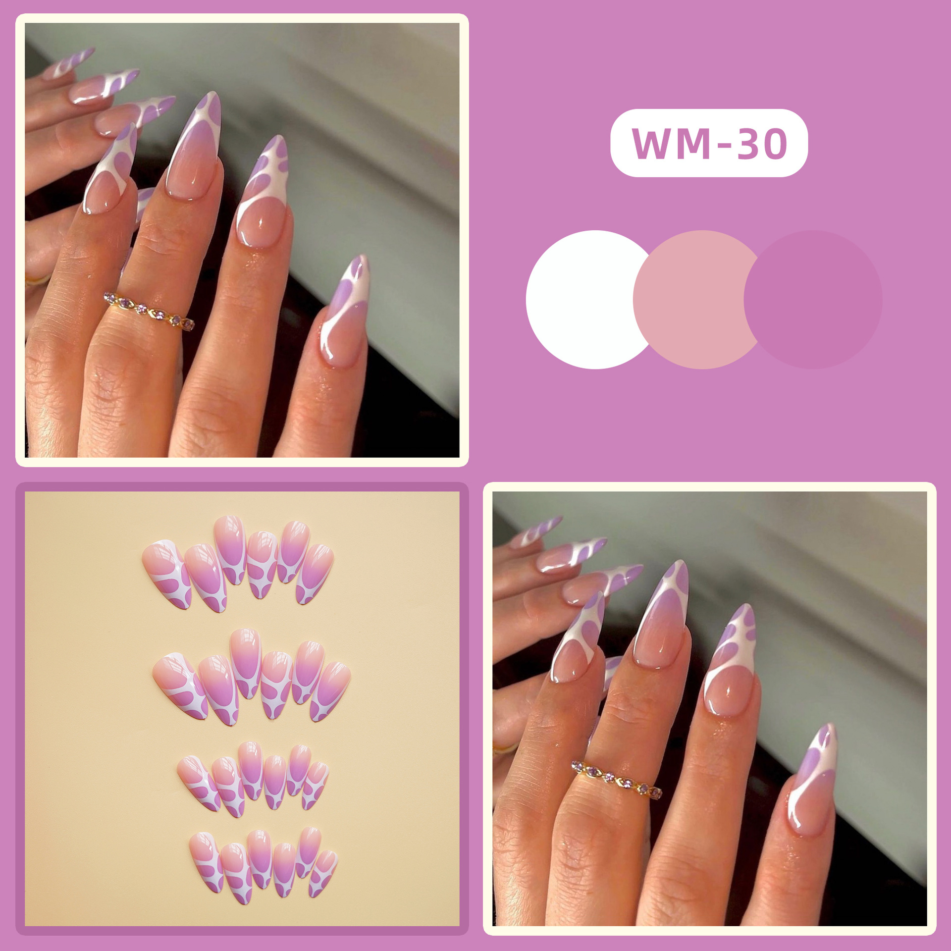 37g Weight Christmas Festival Cute Style Christmas Cute Press On Nails 9