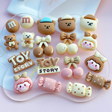 树脂配件diy小饰品奶油胶配件高级感发夹配饰材料贴片工厂批发