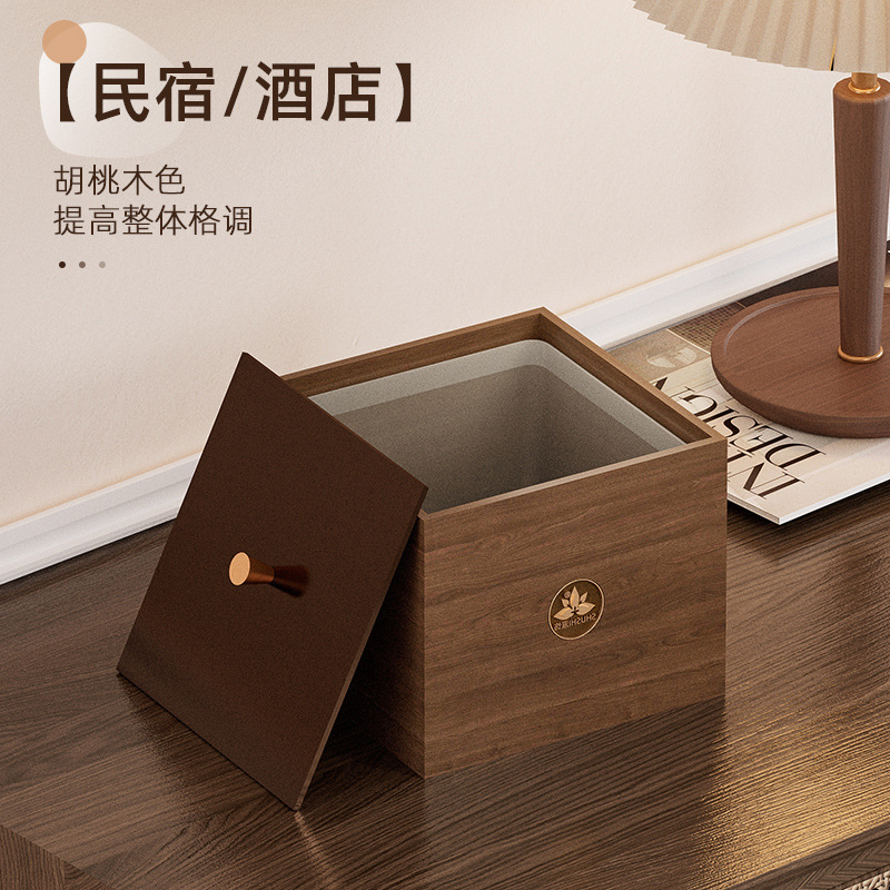 Desktop trash can small creative mini home bedside bedroom office living room coffee table with lid square trash can