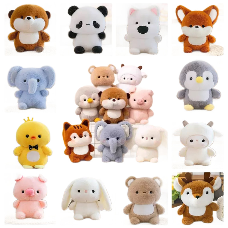 Muñecas de peluche de animales para niños acompañados con conejo blanco cordero muñecas para el hogar decoración de regalos muñecas de agarración