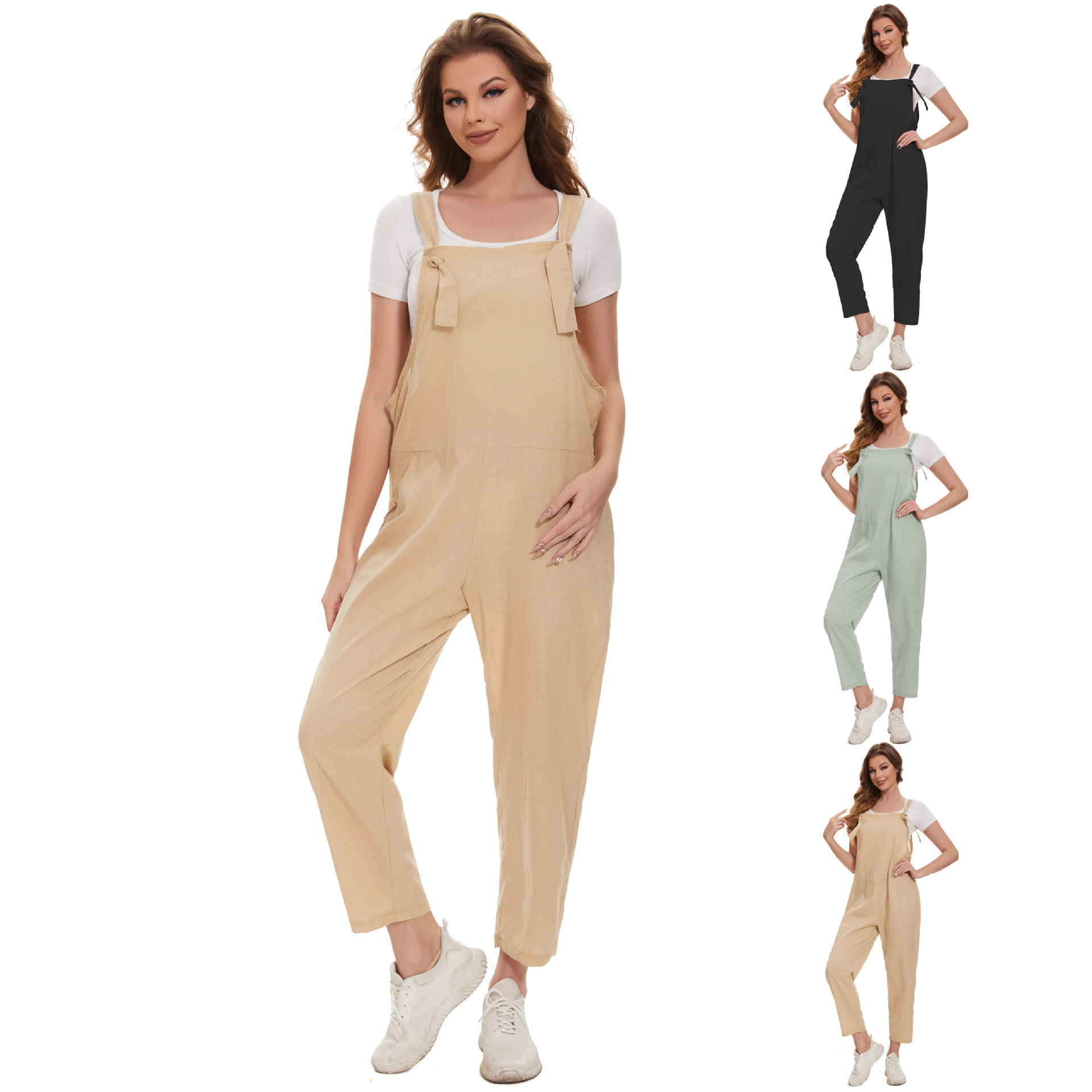 2024 Amazon Temu Cross-Border Casual Loose Plus Size Women's Jumpsuit - Spring/Summer Hot Selling Item from Europe and America