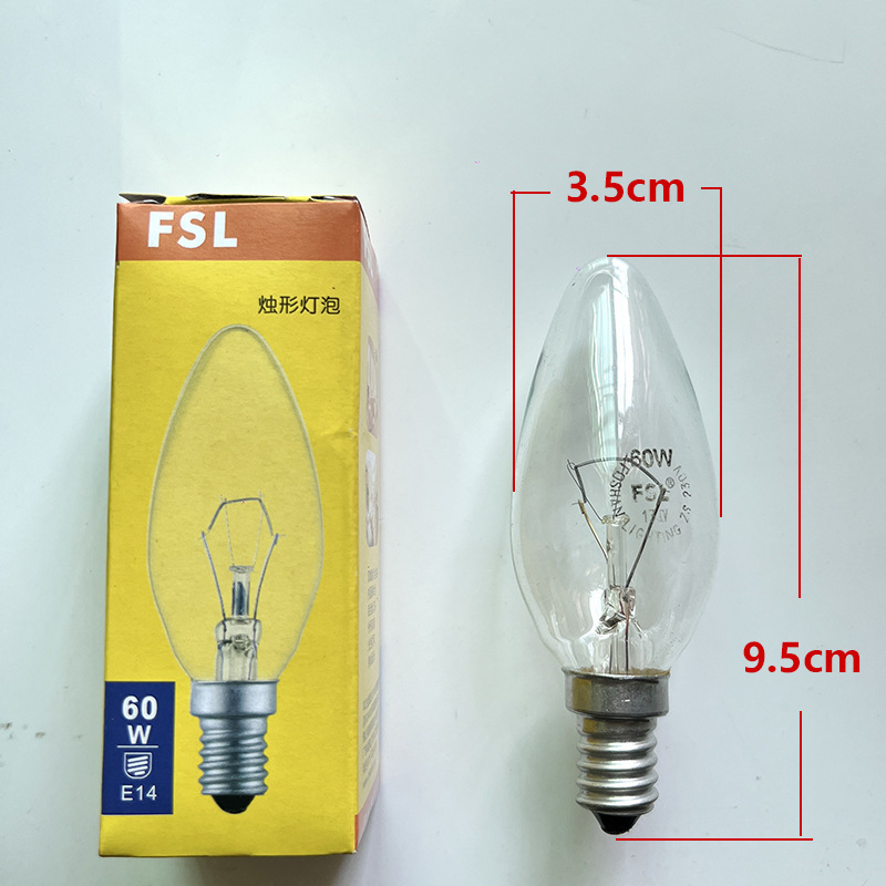 lámpara incandescente filamento de tungsteno atenuable esmerilado lámpara de tornillo de vela transparente