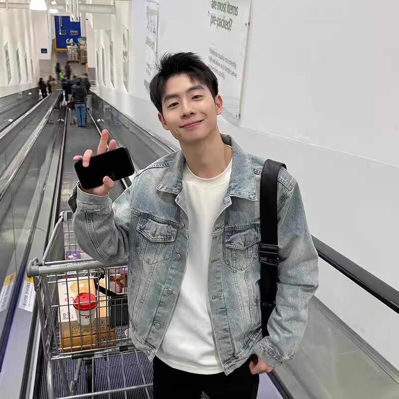 Tweed Chanel-Style Blazer for Men, Autumn Silhouette American Shoulder Pad Jacket, Short Houndstooth Suit Top