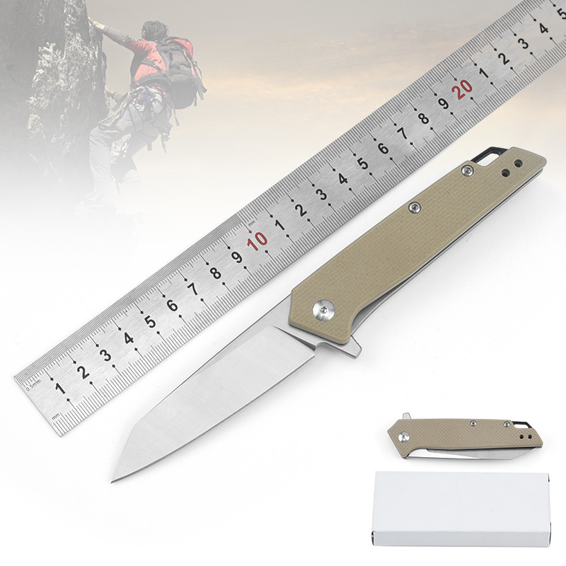 厂家批发D2高硬度随身携带滚珠轴承折叠刀户外求生好帮手水果折刀