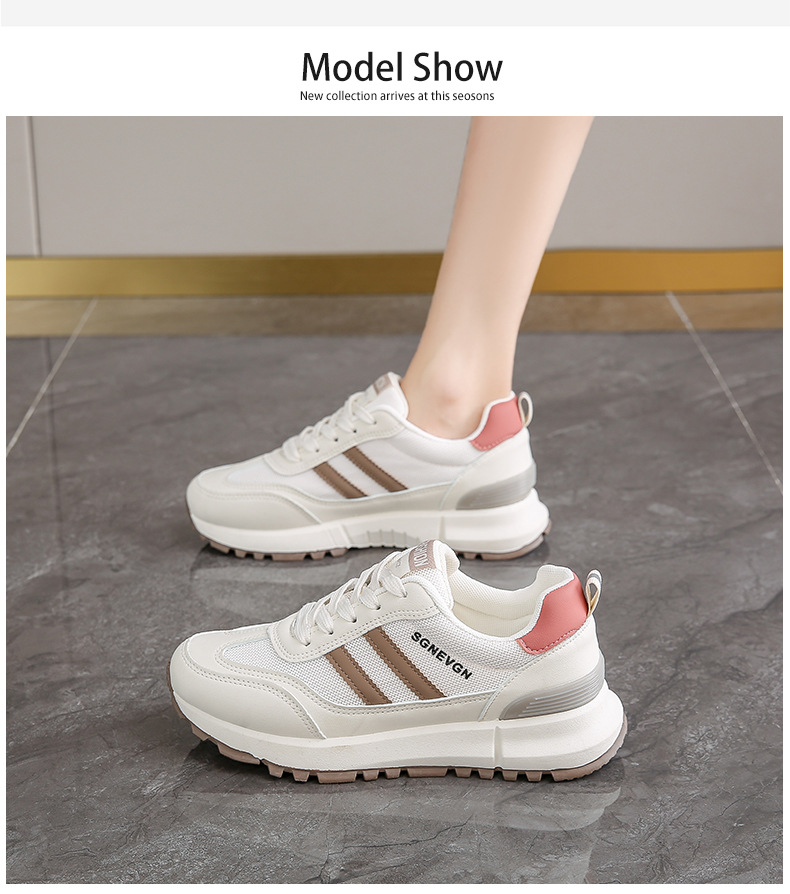 Sapatilhas de desporto em mesh para mulher calçado casual_voghion.com