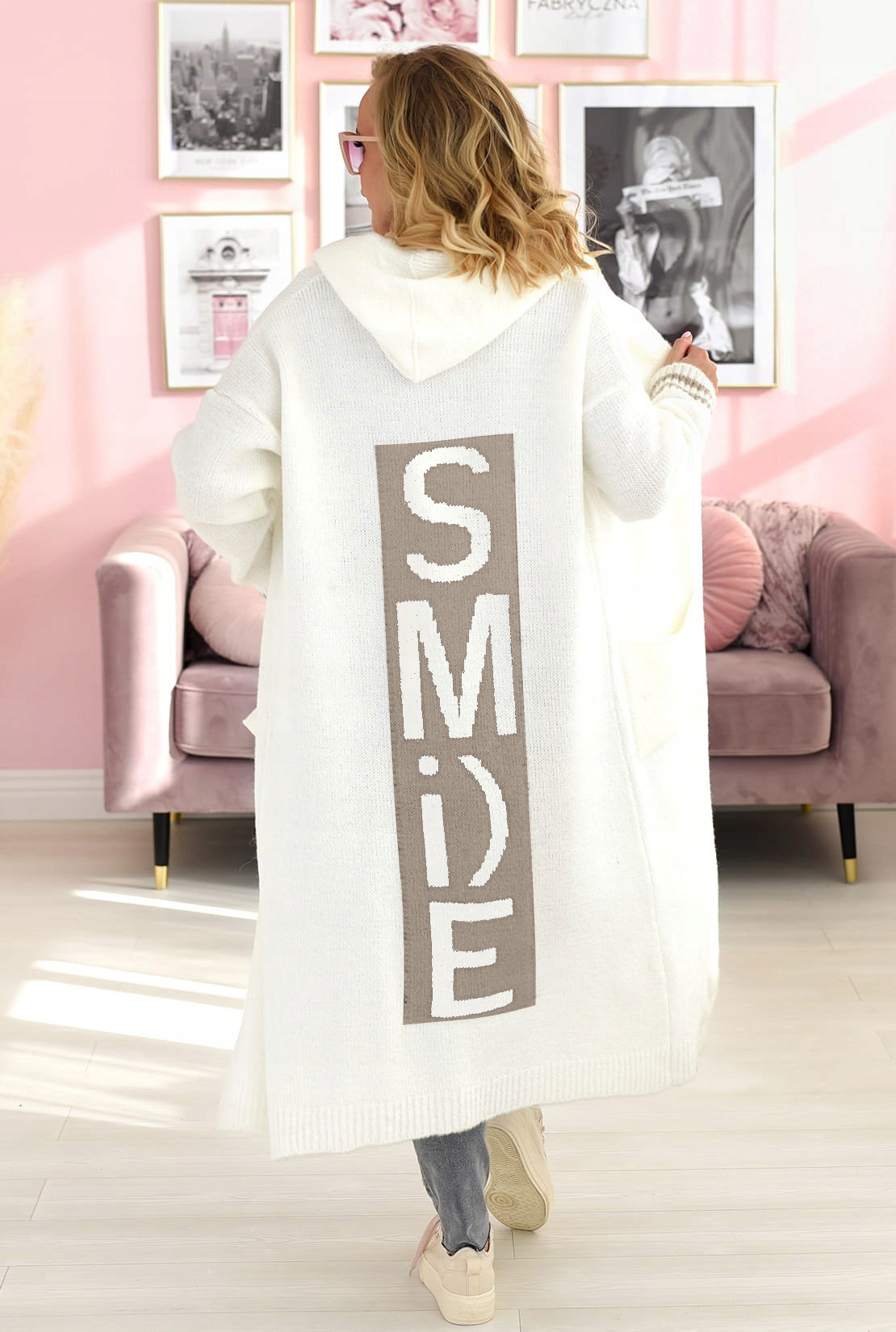 Women's Clothing new knitted sweater cardigan lazy style loose mid length coat_voghion.com