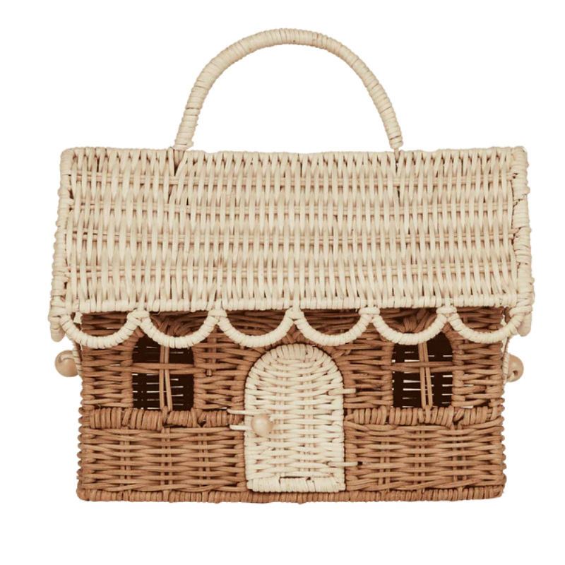 Casa nórdica bolsa de tejido casa juguetes para niños bolsas de mano cestas de paja cubierta cestas de almacenamiento accesorios de fotografía