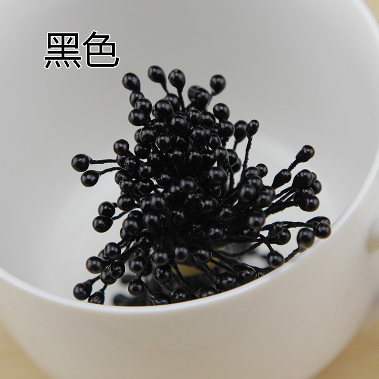 55mmの長さのdiyは花の芯の真珠の花の蕊をシミュレーションしてシフォンの花の補助材料の手作りのアクセサリの部品の材料を作ります。