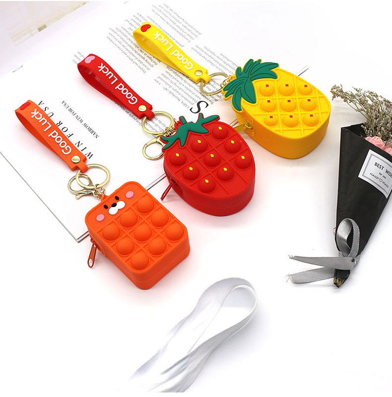 54g Weight Keychain Classification Cute Animal Silica Gel Women'S Keychain