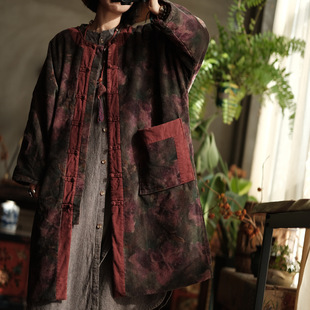 Luoguni Light Custom-Made Retro Fried Color Distressed Corduroy Placket Buckle Contrast Color Cotton Coat 1472 Zhaopingsha