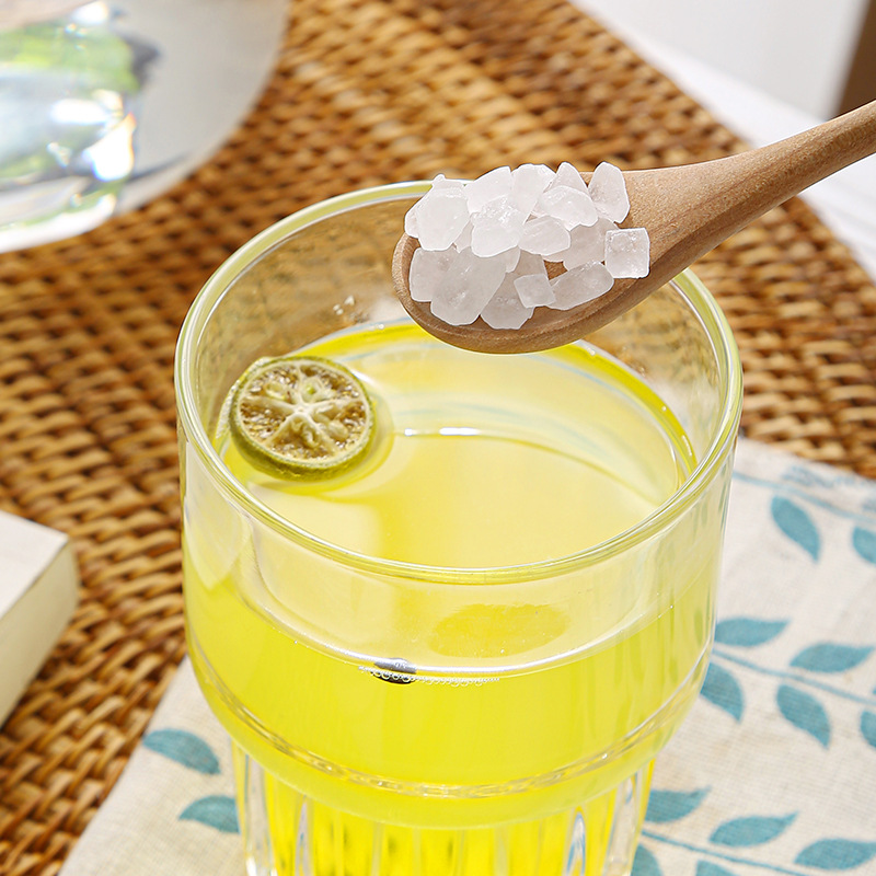 Wholesale supply small granular single crystal rock sugar, edible sugarcane single crystal rock sugar bulk 25kg/bag, soup and tea companion