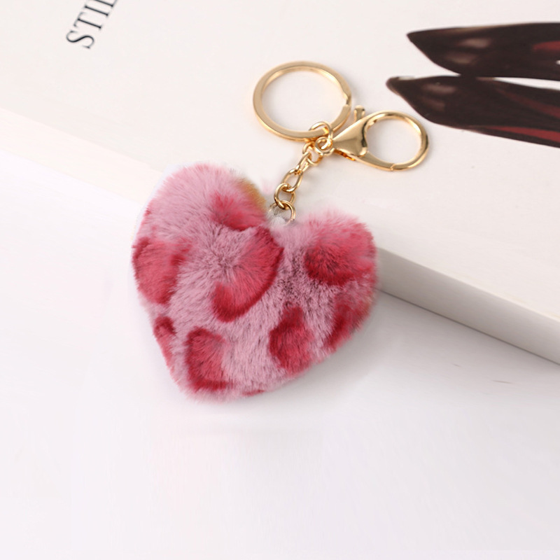 Leopard print 60 pink purple 8cm peach heart