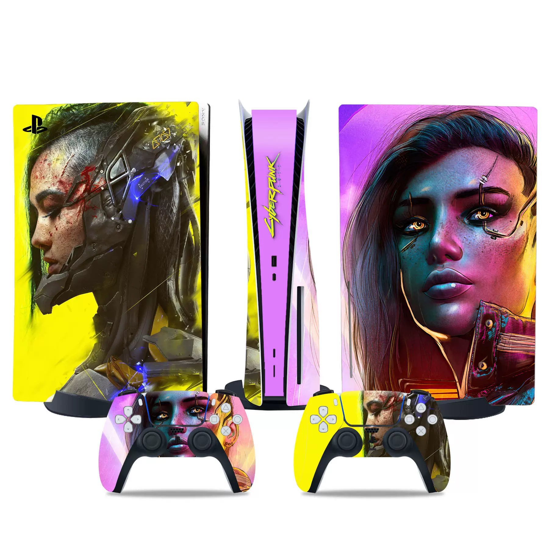 PS5 console skin, optical drive version, colorful vinyl film, removable adhesive