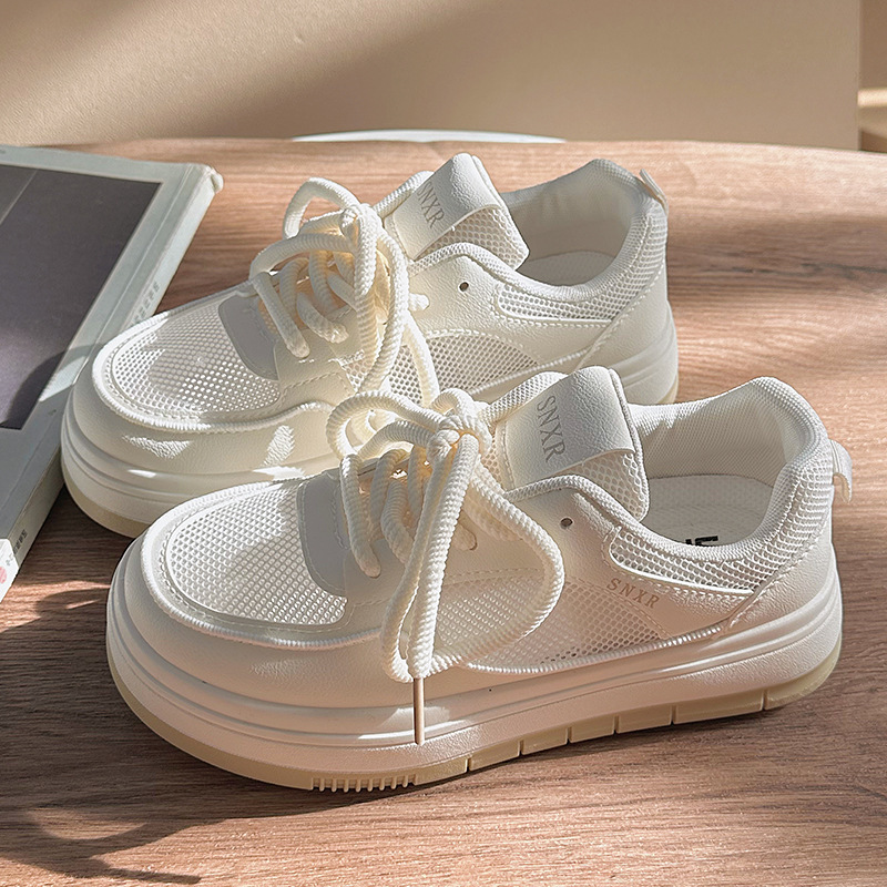 Zapatos de mujer de verano zapatos blancos nuevos zapatos de malla transpirables zapatos casuales zapatos deportivos