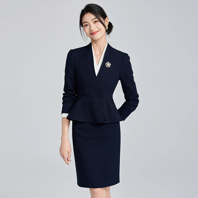 Профессиональный костюм костюм женский 2024 осень и зима новый отель на стойке регистрации формальный темперамент юбка рабочая одежда