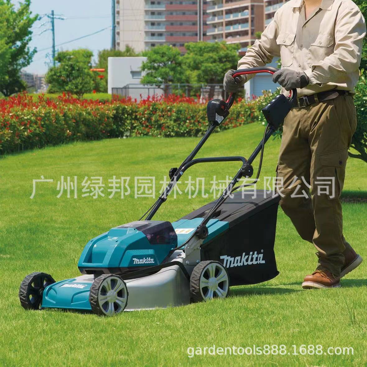 Makita牧田园林园艺18V锂电修剪机手推式割草机 DLM460Z草坪机