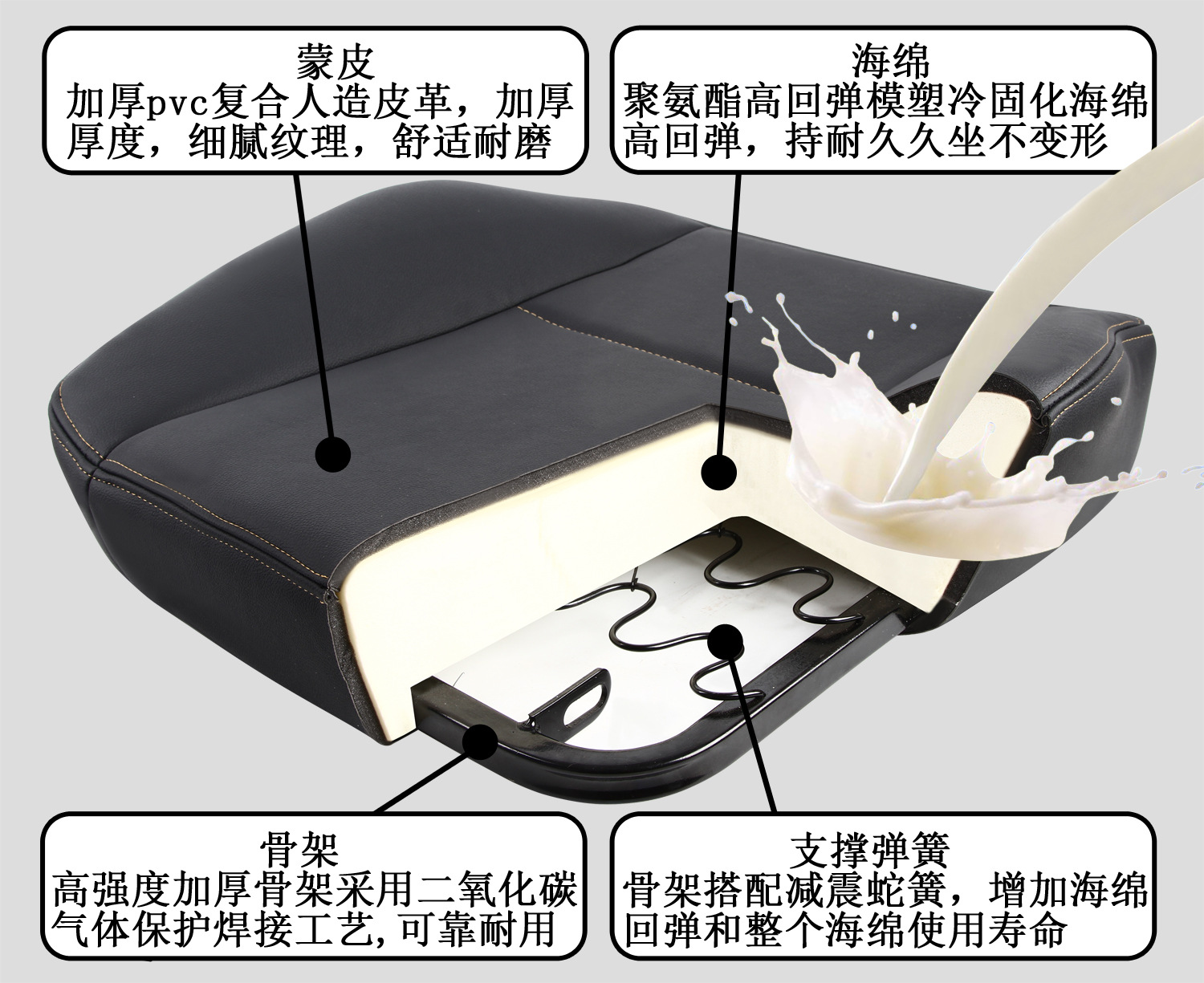 Ca04 Leather Adjustable Rotating Seat with Pedal Modified Cargo Ship Ship Yacht Fishing Boat Ship Driver's Seat
