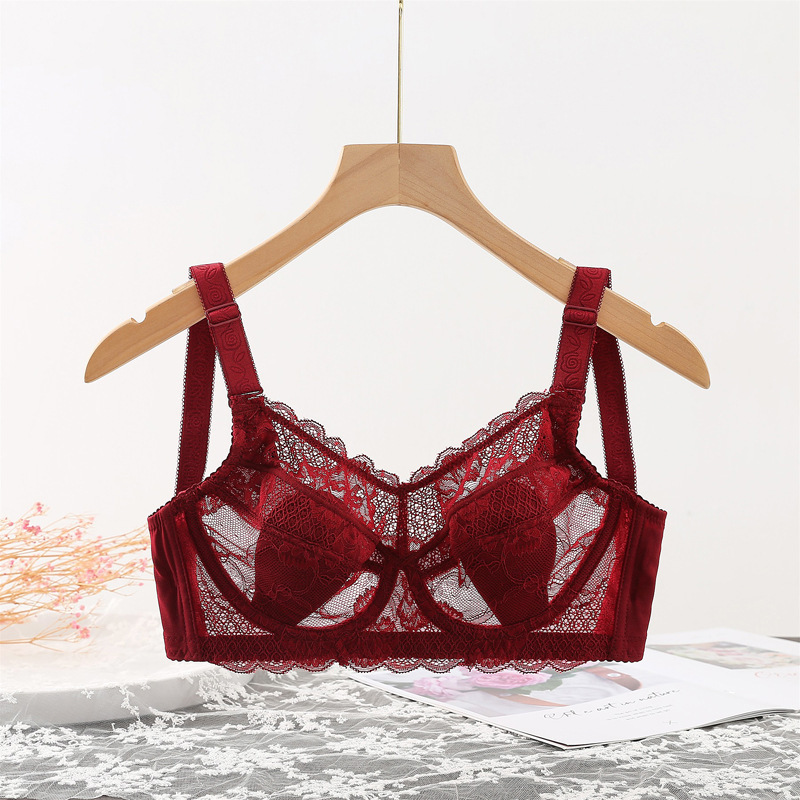 No Sponge, Thin, Breathable, Soft Underwire Bra, Large Bust Minimizing Bra, Anti-Exposure, Bunny Ears, 75-110Bcdefg