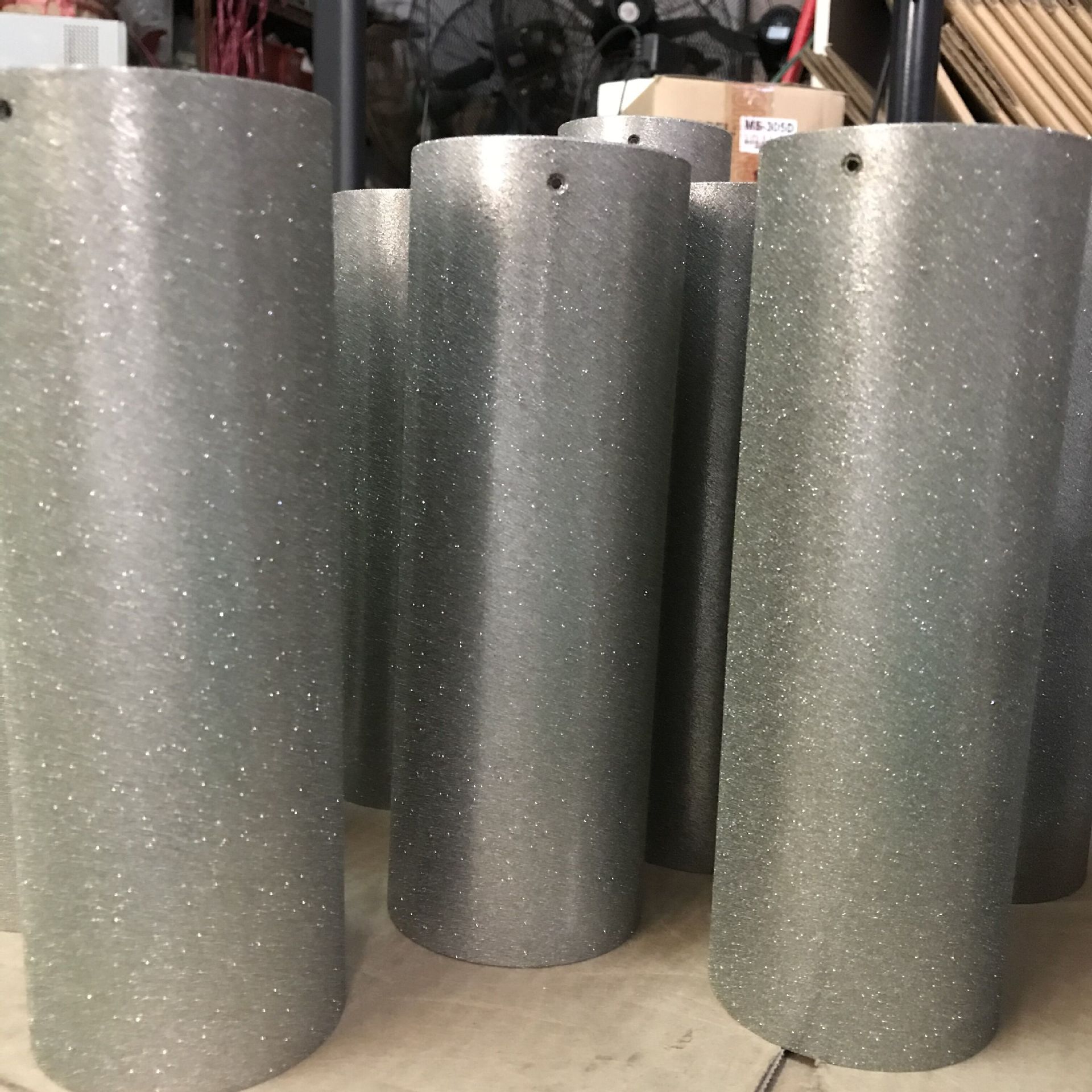 金刚砂卷标主动轮新款双面卷标机带动轴轮铝合金表面喷镀金刚石砂