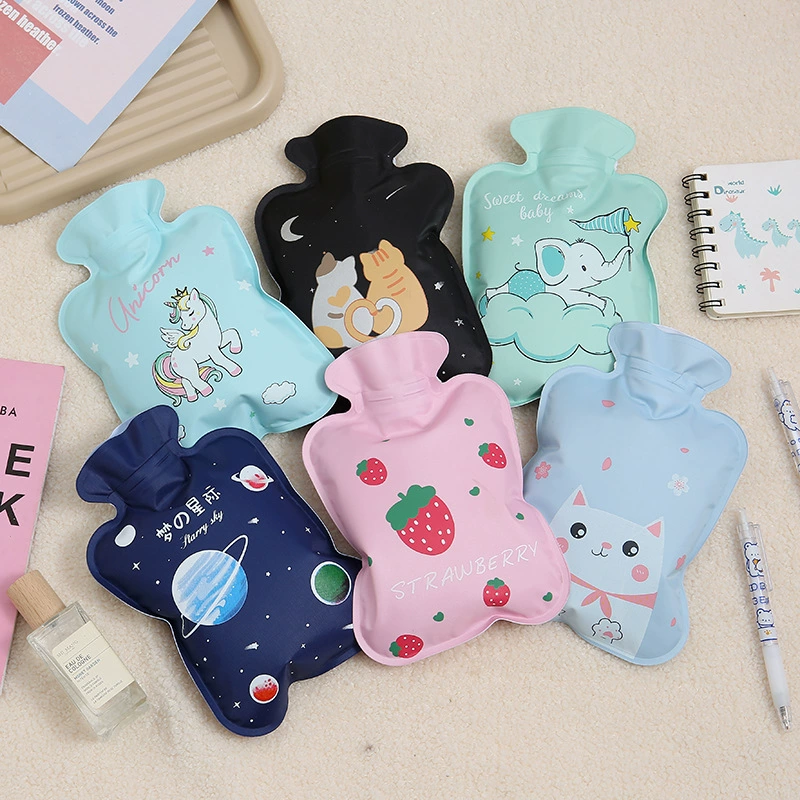 Big plush handheld water container for students, small keep warm cute hand warmer