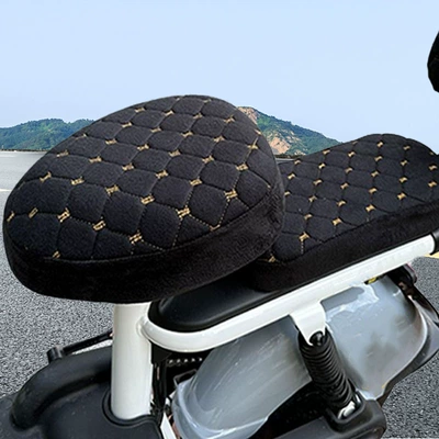 Bicycle Universal Cushion Battery Car – Electric car cushion - black-round-head-front-seat-cover-rear-seat-cover
