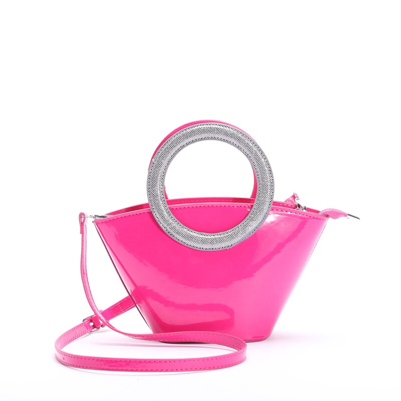Bags for Women New Glossy Patent Leather Pu Bucket Bag European and American Style Women's Handbag Office Work Shoulder Bag