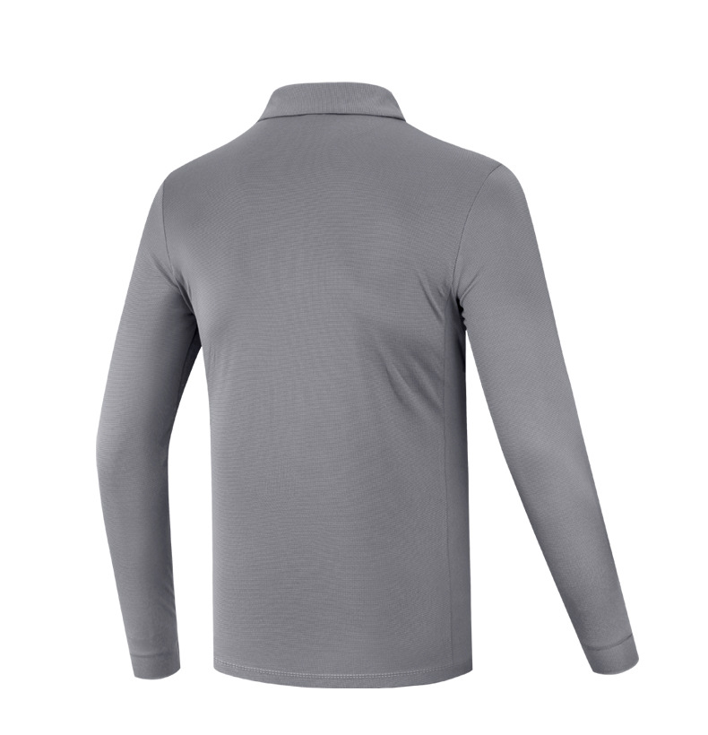 Áo thun dài tay golf nam PGM vải chức năng nhanh khô thoáng khí — YF445 màu xanh hải quân, YF445 Đen Xanh Navy, YF445 màu xanh nhạt, YF445 màu xám chi tiết 4