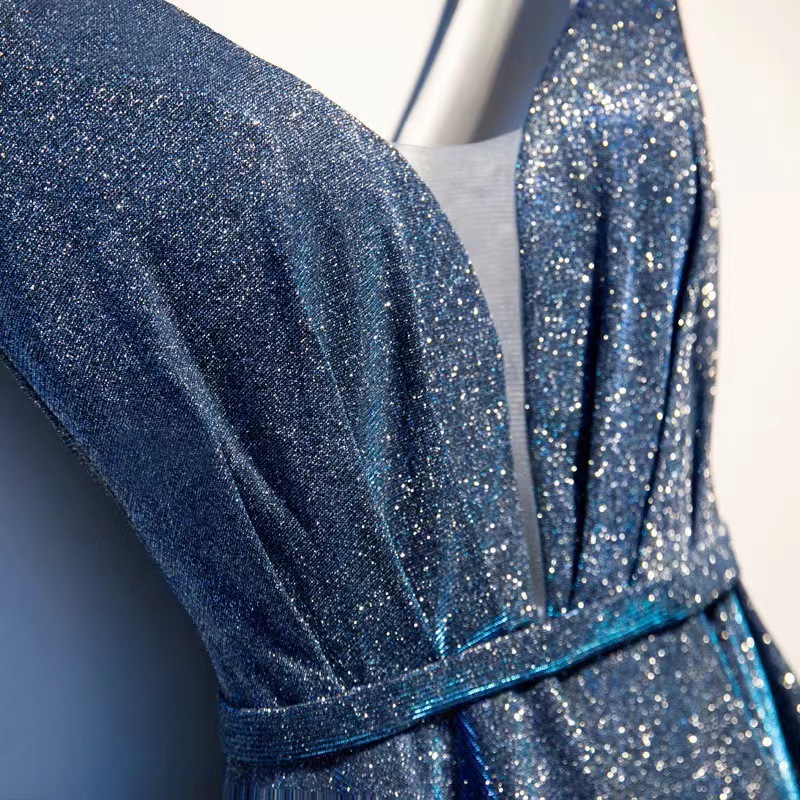 blue evening dress