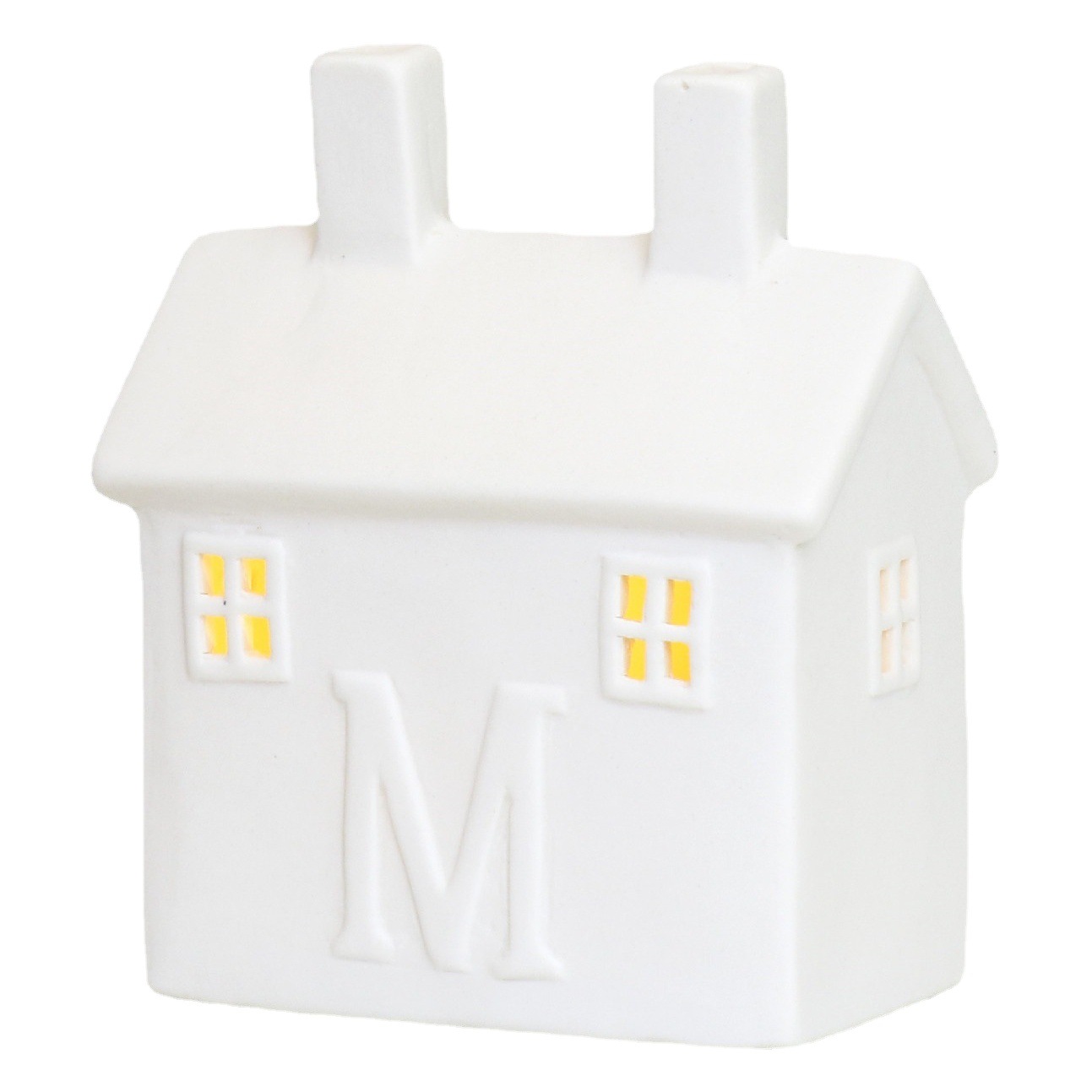 Artesanía creativa americana de cerámica LED pequeña casa luz la noche del faro decoración escritorio regalo Navidad