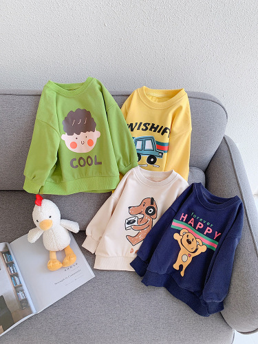 Children's sweatshirts spring and autumn  new 3-year-old boy's tops children's jackets autumn baby clothes factory direct sales
