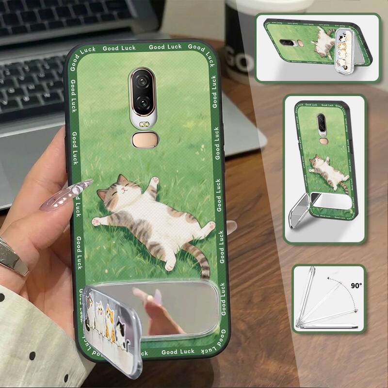 Suitable for Oneplus Mobile Phone Cases, Creative Soft Shell Silicone Makeup Mirror, New Style, Fun and Personalized Mirror, Couple Texture