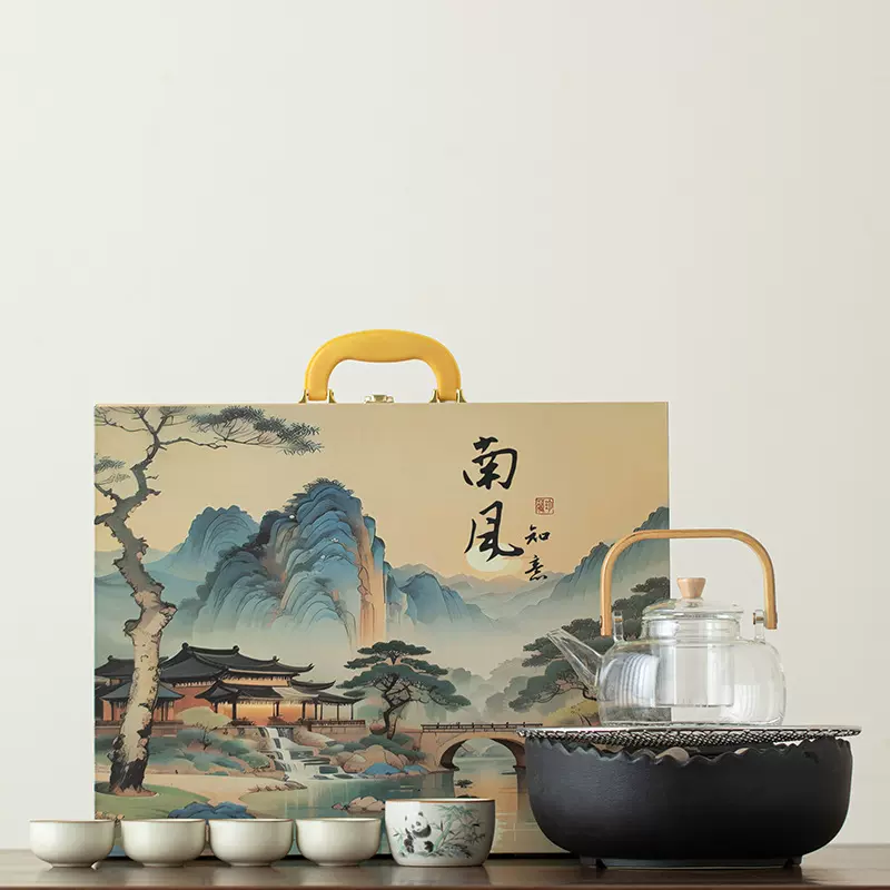 新款围炉煮茶家用室内煮酒煮茶壶电陶炉礼盒装送朋友长辈父亲老师