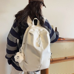 日系純色書包男大容量休閒運動風初高中生雙肩包男簡約旅行背包