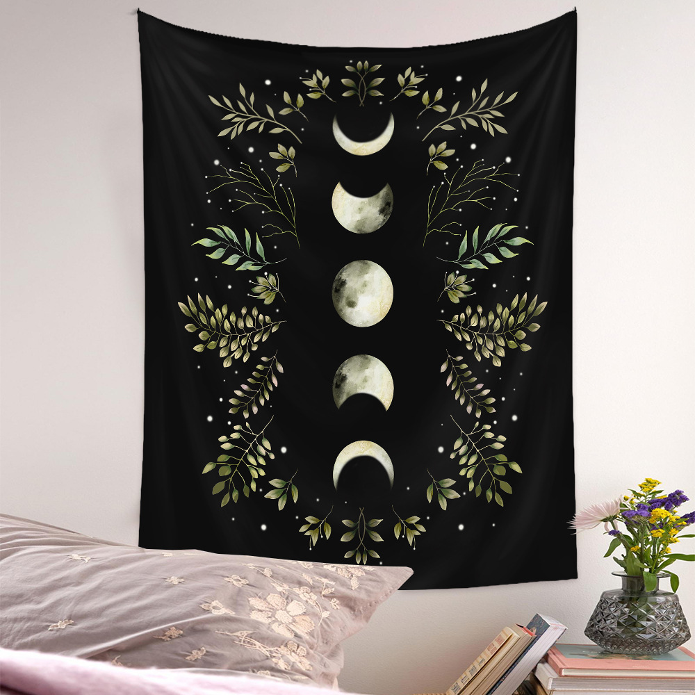 Bohemian Psychedelic Plant Moon Printing Hanging Decoration Cloth Tapestry Wholesale Nihaojewelry display picture 10