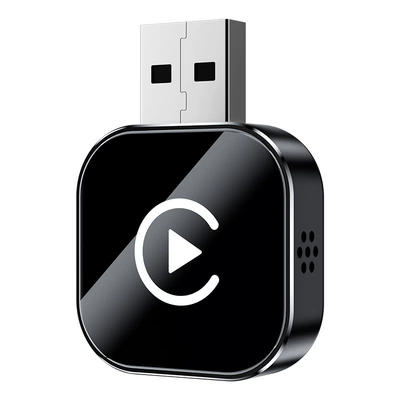 Cross-Border Carplay Wired-To-Wireless Simsiz CarPlay və Android Auto - q1as-black-white-label-metal-glass-android-auto-two-in-one-carplay-box-is-only-suitable-for-overseas-systems
