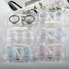 Twist-free cover ~ transparent contact lens box ins cute, compact and high-end all-in-one contact lens storage companion box