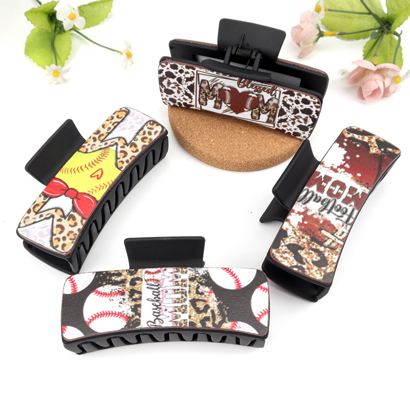 Cross-border hot selling fashion sports Mother's Day MAMA Hair Claw…