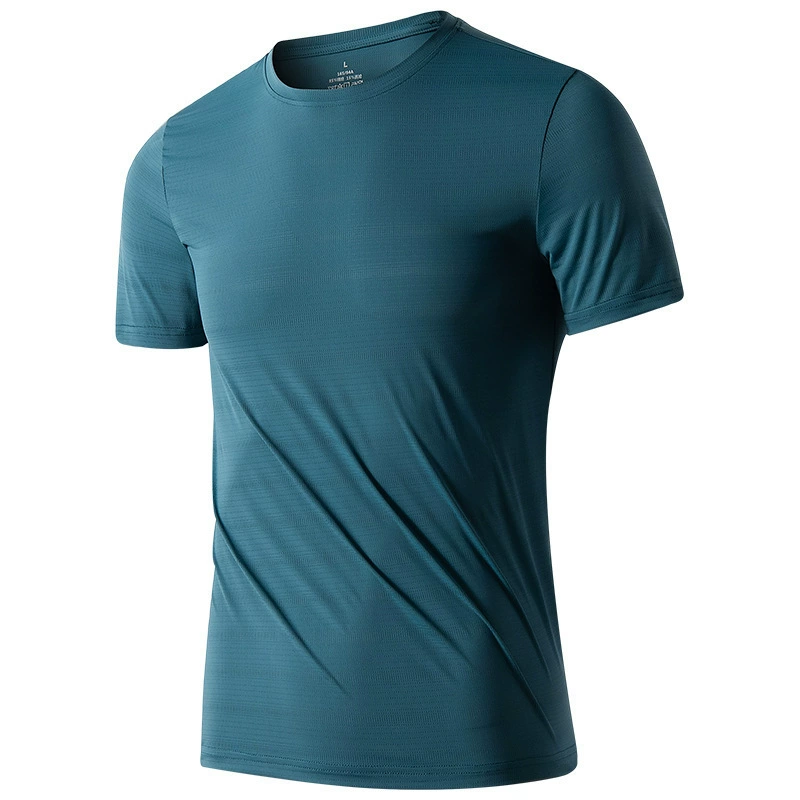 Футболка с короткими рукавами из ледяного шелка мужская тонкая ледяная шелковая быстрая сушка с короткими рукавами