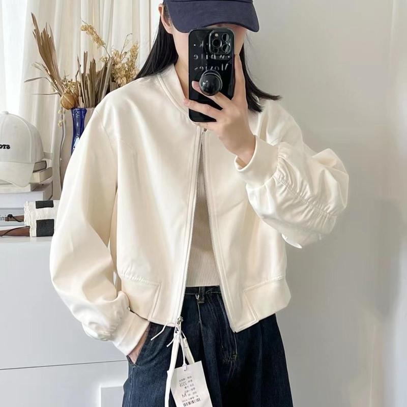 2025秋季新款韩版时尚圆领棒球服短外套女装宽松休闲百搭夹克上衣|undefined