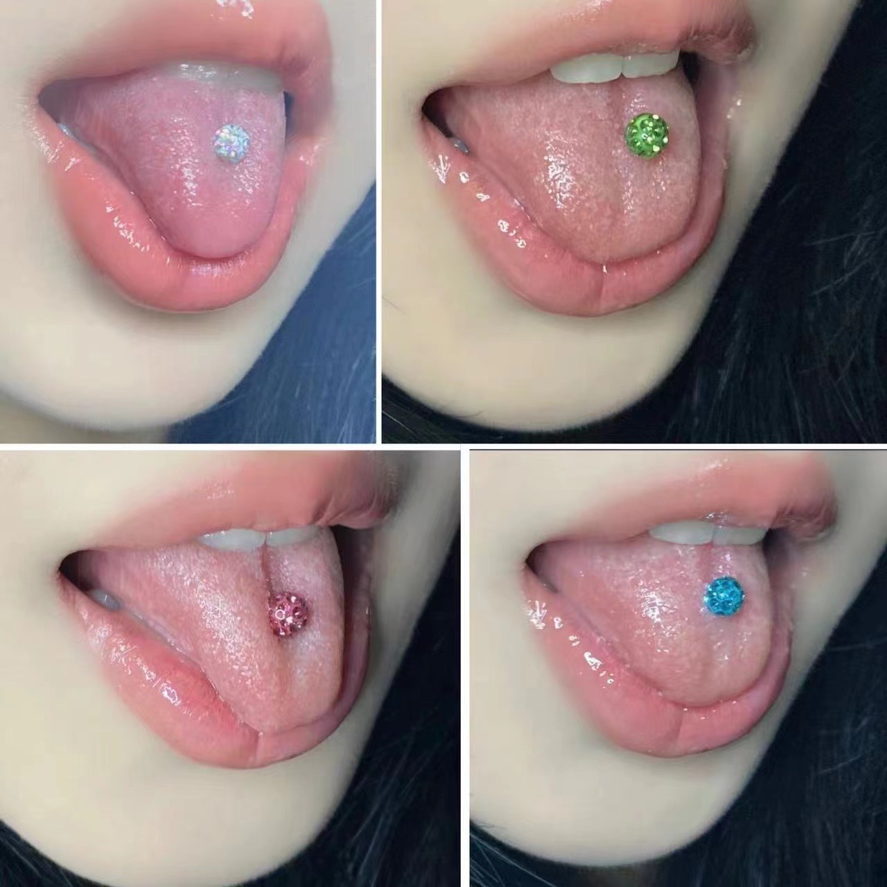 Physiological tongue piercing stainless steel