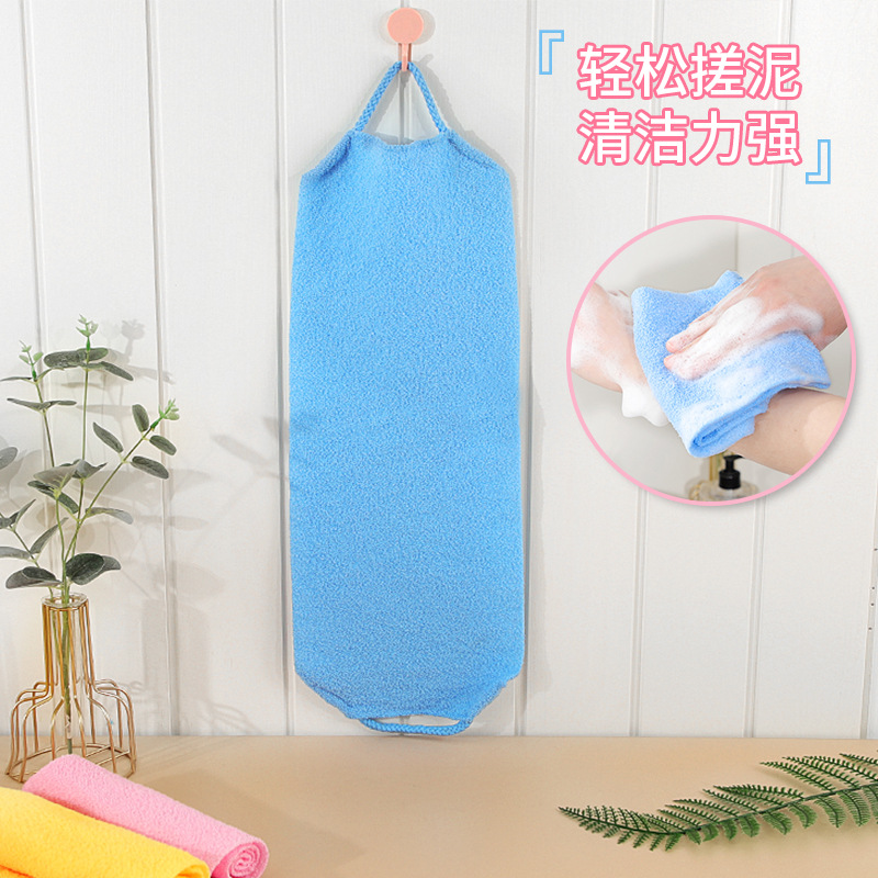 Elástico fuerte elástico de nylon largo tira hacia atrás sauna barro frotando gris hogar Toalla de baño artefacto