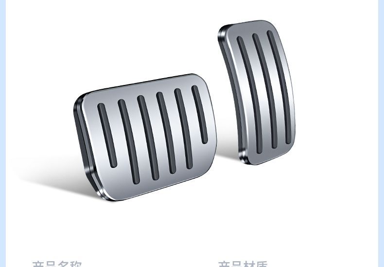 Suitable for Tesla Model Y/Yl Renewal 3 Accelerator Brake Anti-Slip Rest Foot Pedal Aluminum Alloy Decorative Accessories