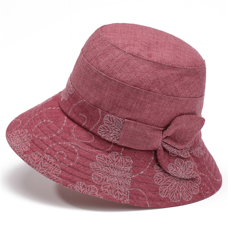 Women's Simple Style Flower Printing Flat Eaves Sun Hat display picture 2