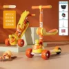 Folding orange bear + widened flash wheel + seat + light music + gift