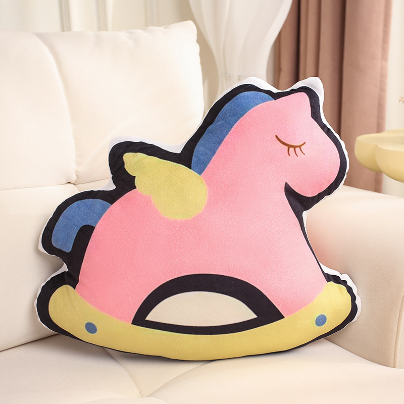 Serie de cojines de caballo de roca sofá almohada de la sala de estar almohada de cabecera muñeca muñeca de peluche regalos para niños para el hogar